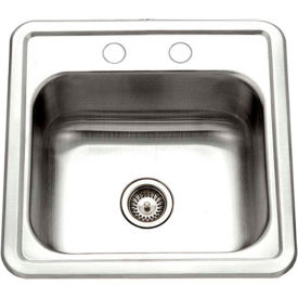 Drop In Stainless Steel 2-Holes Bar/Prep Sink