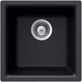 E-100U MIDNITE Quartztone Series Granite Dual Mount Bar/Prep Sink, Black