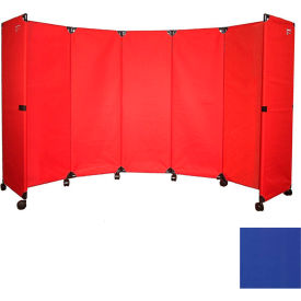 Portable Mobile Room Divider, Blue