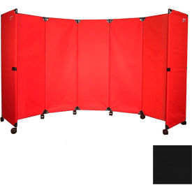 Portable Mobile Room Divider (4') Black
