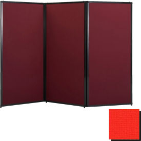 80" Fabric Privacy Screen, Red