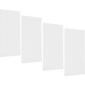 Polypropylene Pegboards, 24" x 48" x 1/4", White, Set of 4