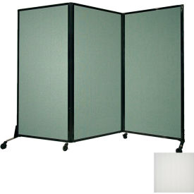 Portable Acoustical Partition Panel, 70"x8'4" With Casters, Opal