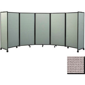 Portable Mobile Room Divider, 6'x8'6" Fabric, Slate