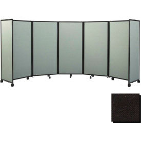 Portable Mobile Room Divider, 7'6"x25' Fabric, Black