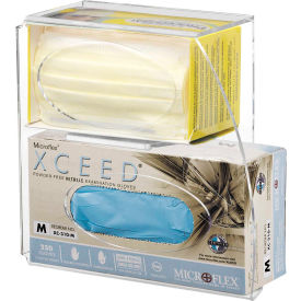 Glove and Mask Sanitation Station, Wall Mountable, 10"H x 10-1/2"W x 4-5/8"D, Clear