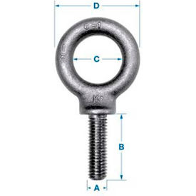 Carbon Eyebolt - Shoulder Pattern - 3/8-24 - 1-1/4" Shank - Made In USA