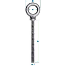 304 Stainless Eyebolt - 1/2-13 - 2-1/2" Shank - Made In USA