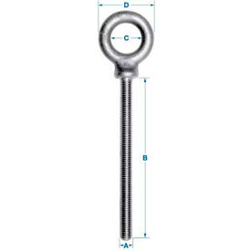 316 Stainless Eyebolt - 1/2-13 - 4" Shank - Made In USA
