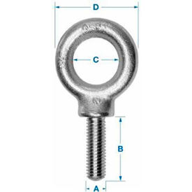 304 Stainless Eyebolt - 5/8-11 - 1-3/4" Shank - Made In USA