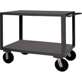Utility Cart with 2 Shelves, 4000 lb. Capacity, 54-1/8"L x 30"W x 37-3/8"H, Gray