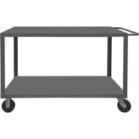Utility Cart w/2 Shelves, 4000 lb. Capacity, 54-1/8"L x 36"W x 37-3/8"H, Gray