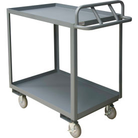 Stock Cart w/2 Shelves, 1200 lb. Capacity, 42"L x 24"W x 42"H, Gray
