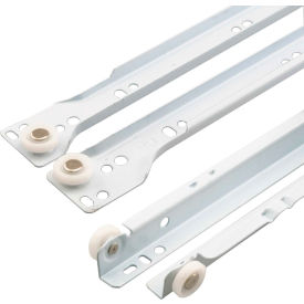 Drawer Slides, Bottom Mount, 18" Set, White