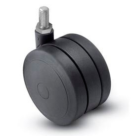 Threaded Stem Soft Tread Caster - 60mm Dia. 3/8-16 x 3/4 Stem Black