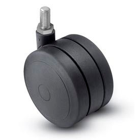 Threaded Stem Soft Tread Caster - 50mm Dia. 5/16-18 x 1 Stem Black