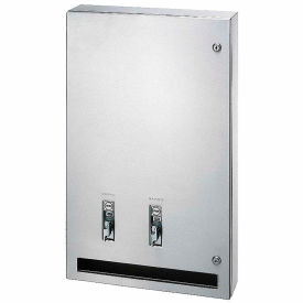 Napkin/Tampon Dispenser 25¢, Surface Mount Stainless Steel - 407-114500