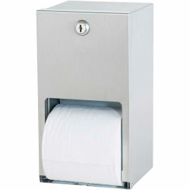 Standard Toilet Tissue Dispenser Dual Roll, Vertical Stainless Steel