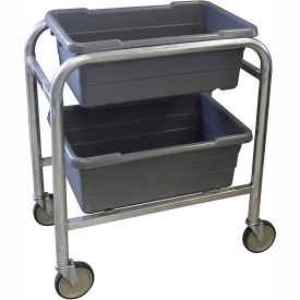 Aluminum Lug Cart - 2 Lug Capacity, All-Welded 28-1/2"L x 16-1/2"W x 33"H, Gray