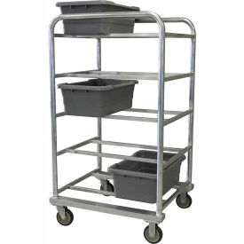 Aluminum Lug Cart HDLUGDB10 - 10 Lug Cap. Heavy Duty All-Welded 31-1/4"L x 27-1/2"W x 57"H, Gray