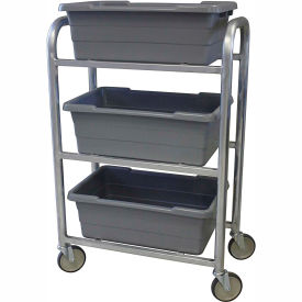 Aluminum Lug Cart - 3 Lug Cap. All-Welded 28-1/2"L x 15-1/2"W x 43-3/4"H, Gray