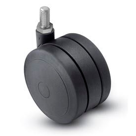 Threaded Stem Soft Tread Caster - 50mm Dia. 3/8-16 x 3/4 Stem Black