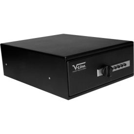 Slide-Away Portable Safe - 2 Gun Cap. 12"W x 10"D x 4"H, Black