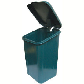 Polyethylene Trash Receptacle with Polyethylene Lid, Liner Trash Bags