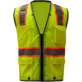 Class 2 Heavy Duty Safety Vest, Lime, 2XL