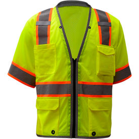 Class 3 Heavy Duty Safety Vest Lime XL