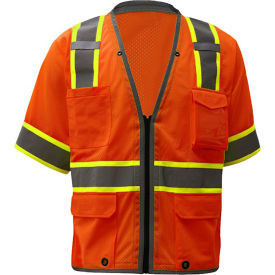 Class 3 Heavy Duty Safety Vest, Orange, 2XL