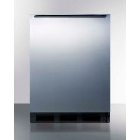 Freestanding Counter Height Refrigerator Freezer w/ Brushed Handle, 5.1 Cu. Ft. Cap., Black