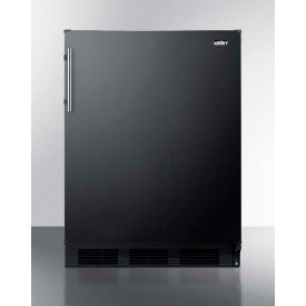 ADA Freestanding Refrigerator Freezer with Towel Bar Handle, 5.1 Cu. Ft. Capacity, Black