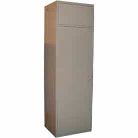 1-Tier 1 Door Maxi Soil Locker, 24-5/16"W x 21-1/4"D x 84-1/2"H, Silver, Assembled