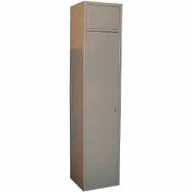 1-Tier 1 Door Standard Soil Locker, 16-1/2"W x 16-1/4"D x 77-1/2"H, Gray, Assembled