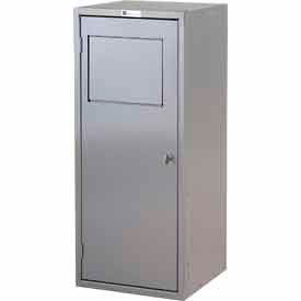 1-Tier 1 Door Mini Soil Locker, 16-1/2"W x 16-1/4"D x 39-1/2"H, Gray, Assembled