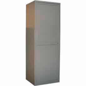 1-Tier 2 Door Unit Locker, 31"W x 21-1/4"D x 84-1/2"H, Silver, Assembled