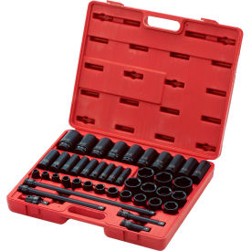 43 PC. 1/2" Drive 3/8"-1-1/2" SAE Standard & Deep Impact Master Socket Set