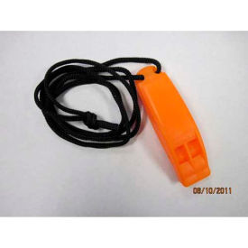 Whistle w/Lanyard, Orange, Pack of 10