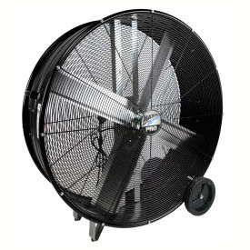42" Belt Drive Portable Barrel Fan, 13300 CFM, Black