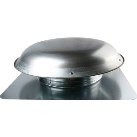 Steel Large Capacity Round Static Roof Vent, 144 Sq. in NFA, Mill, 1/Pack
