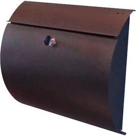 Stainless Steel Wall Mount Mailbox - 14-3/4"W x 4"D x 13"H, Black