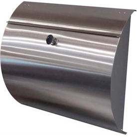 Steel Wall Mount Mailbox - 14-3/4"W x 4"D x 13"H, Stainless