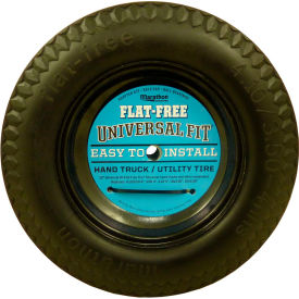 Flat Free Tire 4.10/3.50-4 Sawtooth Tread 2.25" Offset 5/8" Bearings