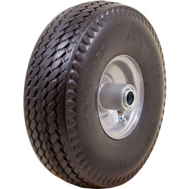 Flat Free Tire - 4.10/3.50-4 Sawtooth Tread - 3.5" Centered - 3/4" Bearings
