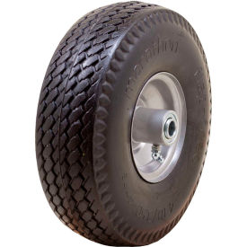 Flat Free Tire 30030 - 4.10/3.50-4 Sawtooth Tread - 3.5" Centered - 5/8" Bearings