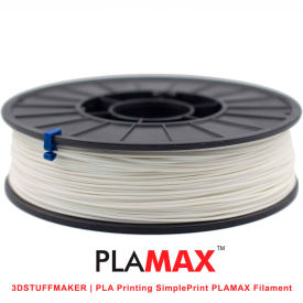 PLA 3D Printer Filament, 1.75mm, 0.75 kg, White