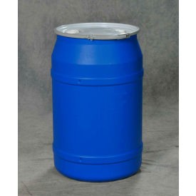 Blue Plastic Lab Pack Drum with Metal Lever Lock & Bung Lid - Straight Sided - 55 Gal