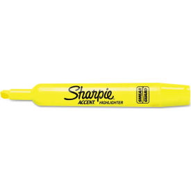 Tank Style Highlighter, Chisel Tip, Fluorescent Yellow, 36/Box