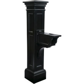 Mayne Liberty Mailbox Post - 63"H Black